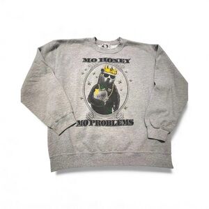 VTG Riot Society Gray Bear Crewneck Sweatshirt L